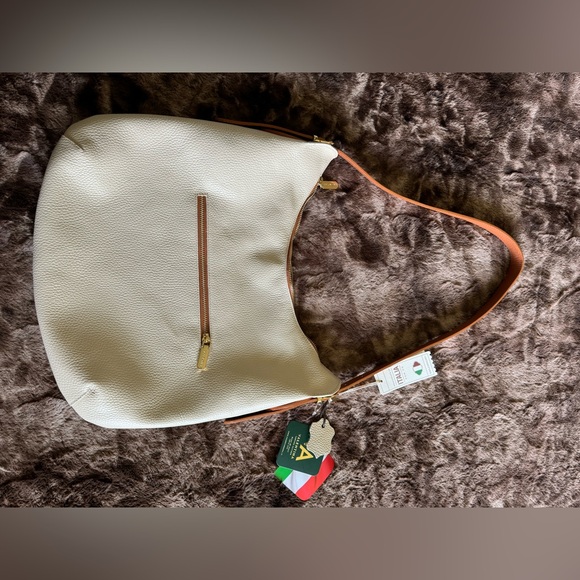 White/Cream Valentina Designer Purse Handbag NWT - Picture 5 of 9